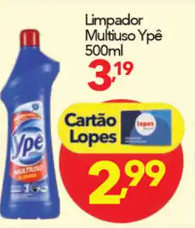 Lopes Supermercados Limpador Multiuso Ype 500ml oferta