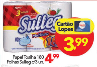 Lopes Supermercados Papel Toalha 180 Folhas Sulleg c/3 un. oferta
