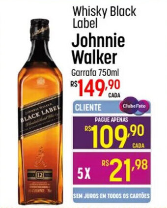 Muffato Whisky Black Label Johnnie Walker Garrafa 750ml oferta
