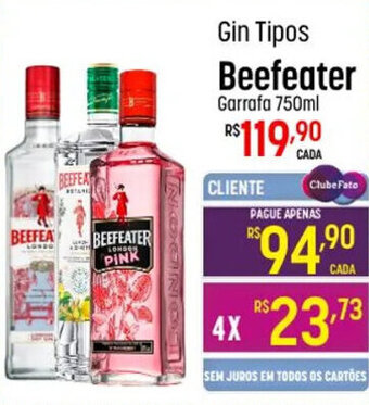 Gin Tipos Beefeater Garrafa 750ml