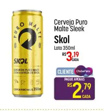 Muffato Cerveja Puro Malte Sleek Skol Lata 350ml oferta