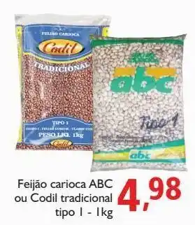 Supermercados ABC Feijão carioca abc ou codil kg oferta