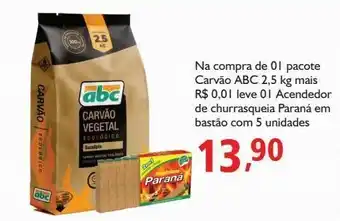 Supermercados ABC Carvão abc 2,5kg oferta