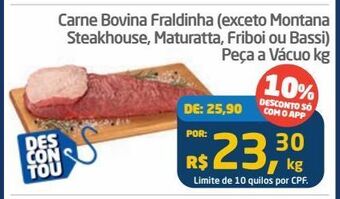 Tenda Atacado Carne bovina fraldinha kg oferta