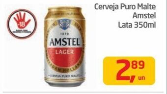 Tenda Atacado Cerveja puro malte amstel lata 350ml oferta