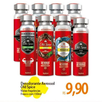 Atacadão Desodorante Aerossol Old Spice Várias fragrâncias Frasco com 150ml oferta