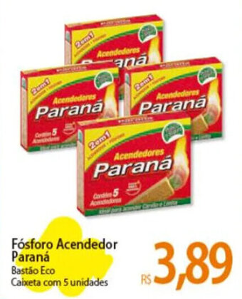 Atacadão Fósforo Acendedor Paraná Bastão Eco Caixeta com 5 unidades oferta