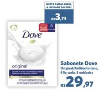 Sam's Club Sabonete Dove Original/Antibacteriano, 90g cada, 8 unidades oferta