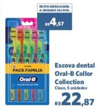 Sam's Club Escova dental Oral-B Collor Collection Clean, 5 unidades oferta