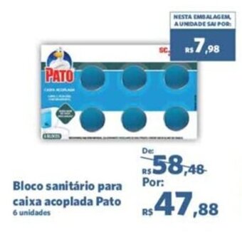 Bloco sanitário para caixa acoplada Pato 6 unidades