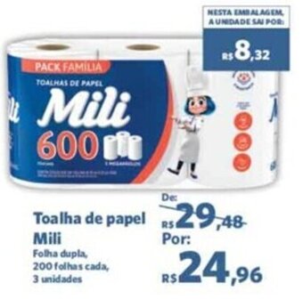 Sam's Club Toalha de papel Mili oferta