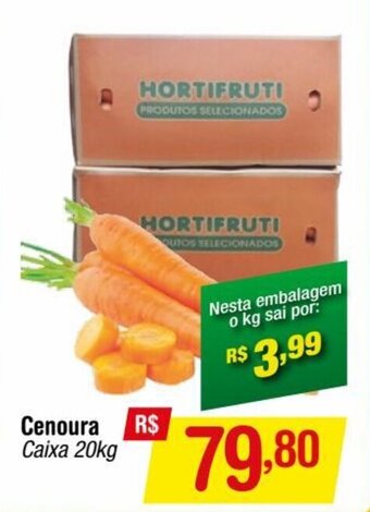 Fort Atacadista Cenoura Caixa 20kg oferta