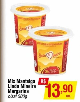 Mix Manteiga Linda Mineira Margarina c/sal 500g
