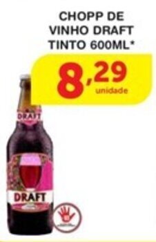 CHOPP DE VINHO DRAFT TINTO 600ML*
