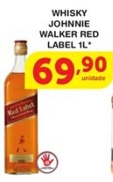Roldão WHISKY JOHNNIE WALKER RED LABEL 1L* oferta