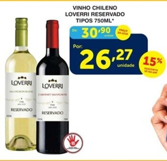Roldão VINHO CHILENO LOVERRI RESERVADO TIPOS 750ML* oferta