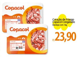 Atacadão Coração de Frango Copacol Congelado Bandeja com 1kg oferta
