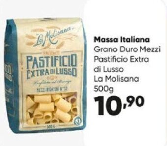 Zaffari Massa Italiana Grano Duro Mezzi Pastificio Extra di Lusso La Molisana 500g oferta