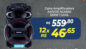 Atakarejo Caixa Amplificadora AMVOX ACA550 550W 1 Unid. oferta