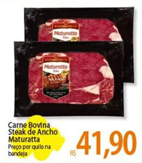 Atacadão Carne Bovina Steak de Ancho Maturatta Preço por quilo na bandeja oferta