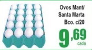 Higa's Supermercado Ovos Mant/ Santa Marta Bco. c/20 oferta