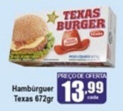 Higa's Supermercado Hamburguer Texas 672g oferta