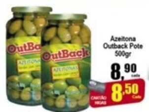 Higa's Supermercado Azeitona Outback pote 500g oferta