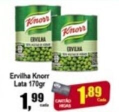Higa's Supermercado Ervilha Knorr lata 170g oferta