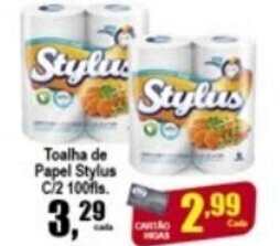 Toalha de Papel Stylus c/2 100fls