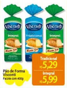 Pão de Forma Visconti Pacote com 400g