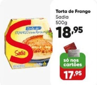 Zaffari Torta de Frango Sadia 500g oferta