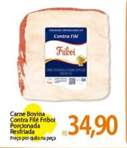 Carne Bovina Contra File Fribol Porcionada Resfriada