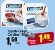 Higa's Supermercado Iogurte Grego Carolina 100g oferta