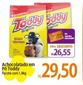 Atacadão Achocolatado em Pó Toddy Pacote com 1,8kg oferta