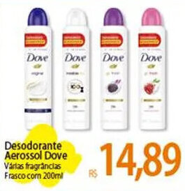 Atacadão Desodorante Aerossol Dove Várias fragrâncias Frasco com 200ml oferta
