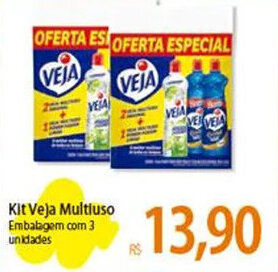 Atacadão Kit Veja Multiuso Embalagem com 3 unidades oferta
