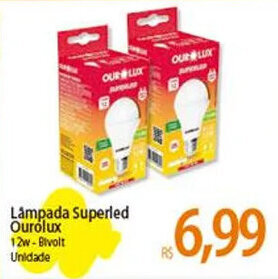 Atacadão Lampada Superled Ourolux 12w-Bivolt Unidade oferta