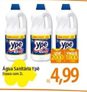 Atacadão Água Sanitária Ypê Frasco com 2L oferta