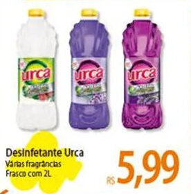 Atacadão Desinfetante Urca Várias fragrâncias Frasco com 2L oferta