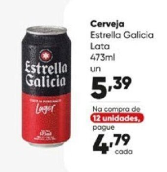 Zaffari Cerveja Estrella Galicia Lata 473ml oferta