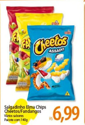 Atacadão Salgadinho Elma Chips Cheetos/Fandangos Vários sabores Pacote com 140g oferta