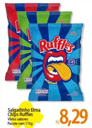 Atacadão Salgadinho Elma Chips Ruffles Vários sabores Pacote com 115g oferta