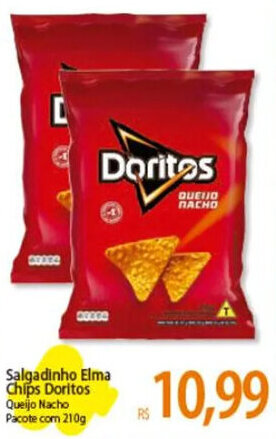 Atacadão Salgadinho Elma Chips Doritos Queijo Nacho Pacote com 210g oferta