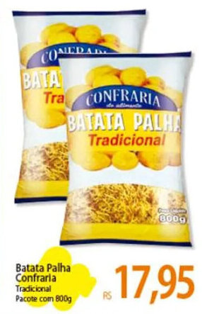 Atacadão Batata Palha Confraria Tradicional Pacote com 800g oferta
