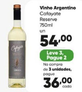 Zaffari Vinho Argentino Cafayate Reserve 750ml oferta