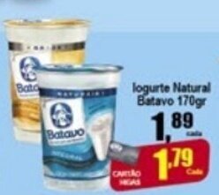 Higa's Supermercado Iogurte natural Batavo 170g oferta