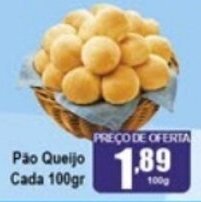 Pao Queijo Cada 100g