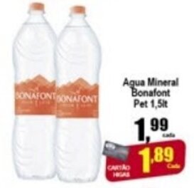 Higa's Supermercado Agua Mineral Bonafont Pet 1.5L oferta