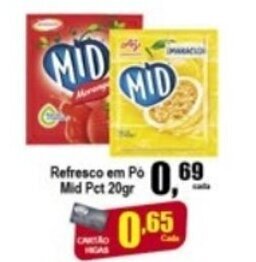 Higa's Supermercado Refresco em po Mid Pct 20g oferta