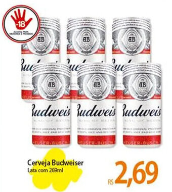 Atacadão Cerveja Budweiser Lata com 269ml oferta